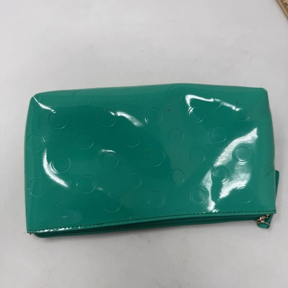 Kate Spade‎ Camellia Street Green Cosmetics Pouch And Mini Pouch Lot Of 2